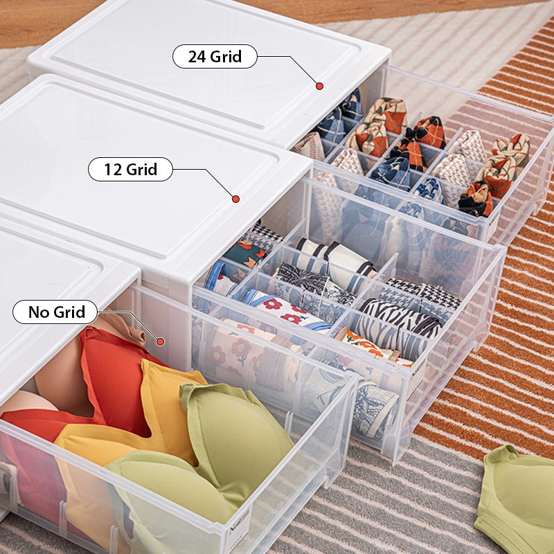 Drawer Type Wardrobe Organizer Box, Stackable Clothes Storage Container Underwear, Socks Organizer Rack