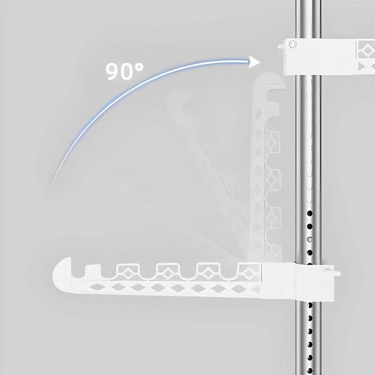 Upright Coat Rack, 4 Tier Cloth Hanger, Laundry Pole Cloth Drying Rack, Vertical Garment Display Stand