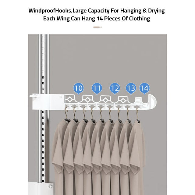 Upright Coat Rack, 4 Tier Cloth Hanger, Laundry Pole Cloth Drying Rack, Vertical Garment Display Stand