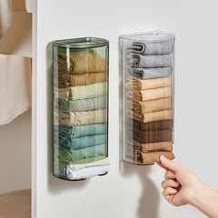 Wall-Mounted Undergarments Storage Box, Pull Out Storage Drawer Basket, Garbage Bag Organizer