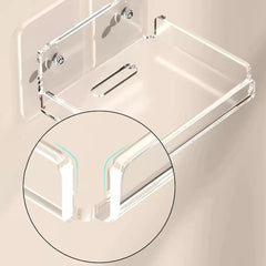 2 Pcs Wall Mounted Mini Storage Rack, Transparent Security Camera Holder Bracket shelf