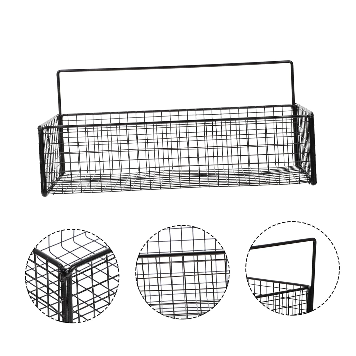 Wall Mounted Storage Basket – Hanging Shelf Rack for Kitchen & Bathroom