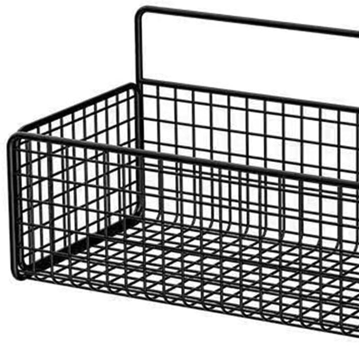Wall Mounted Storage Basket – Hanging Shelf Rack for Kitchen & Bathroom
