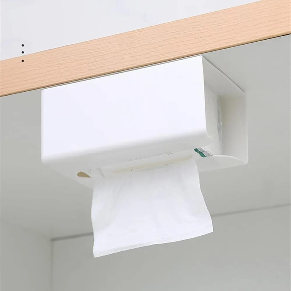 Wall Mounted Tissue Box Holder Dispenser Rack for Kitchen, Bathroom, Bedroom