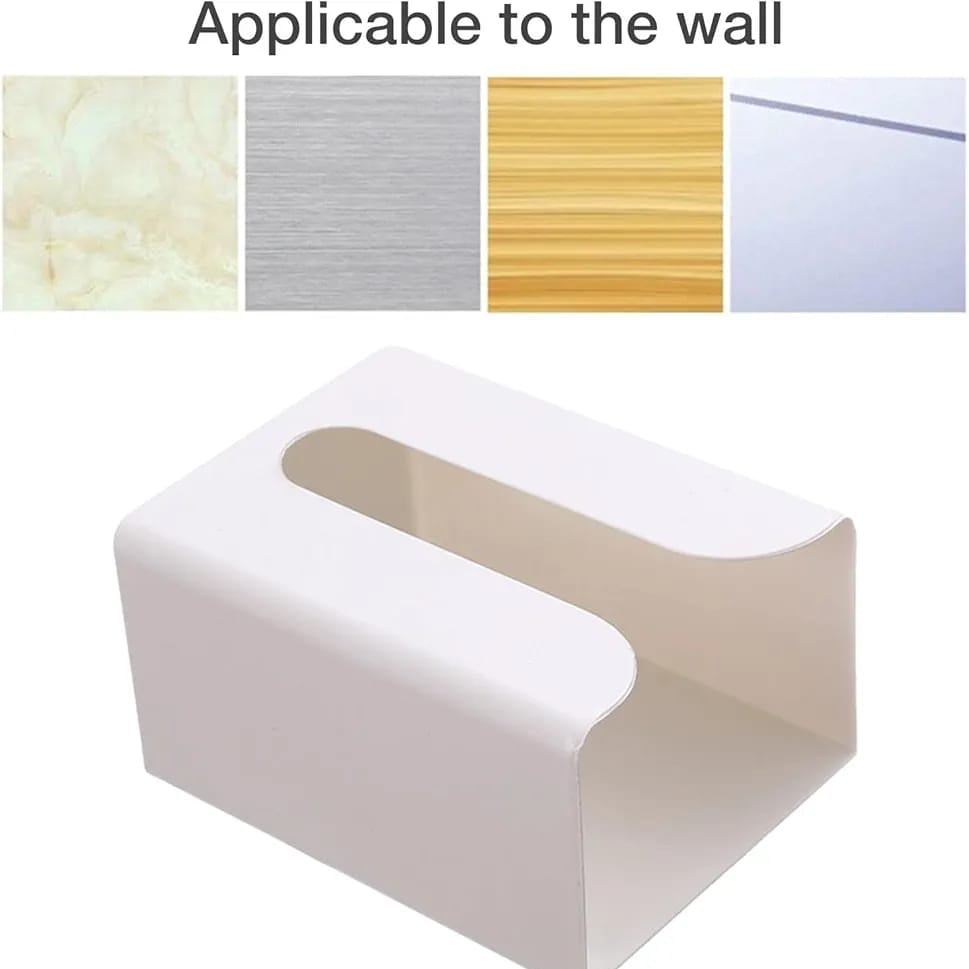 Wall Mounted Tissue Box Holder Dispenser Rack for Kitchen, Bathroom, Bedroom