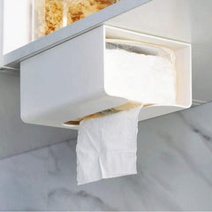 Wall Mounted Tissue Box Holder Dispenser Rack for Kitchen, Bathroom, Bedroom