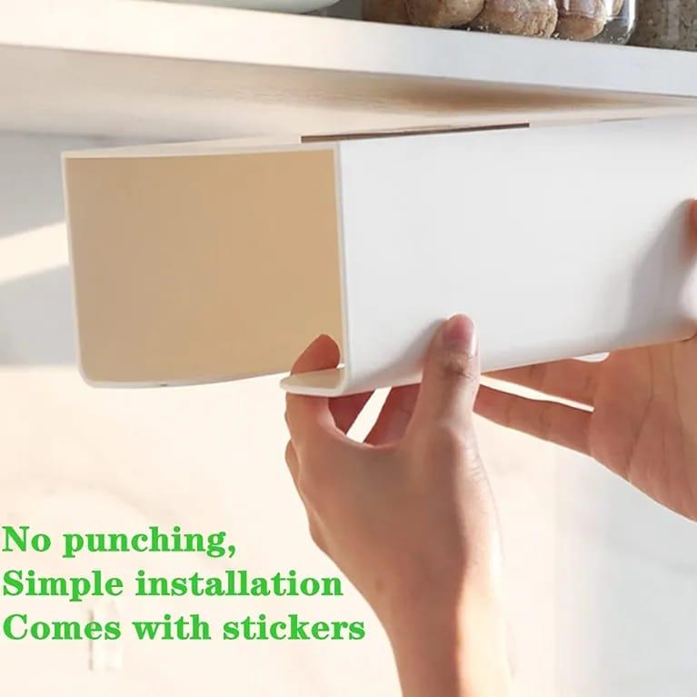 Wall Mounted Tissue Box Holder Dispenser Rack for Kitchen, Bathroom, Bedroom