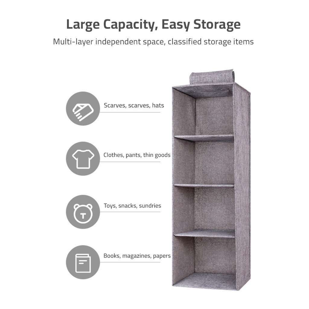 Wardrobe Clothes Storage Bags - Hanging Closet Organizer Shelf for Closet