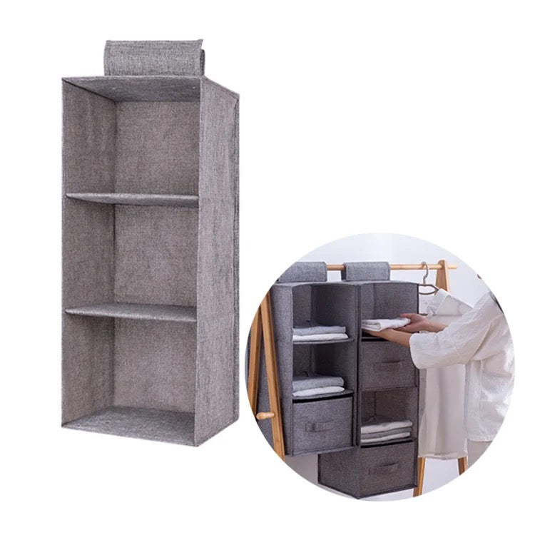 Wardrobe Clothes Storage Bags - Hanging Closet Organizer Shelf for Closet