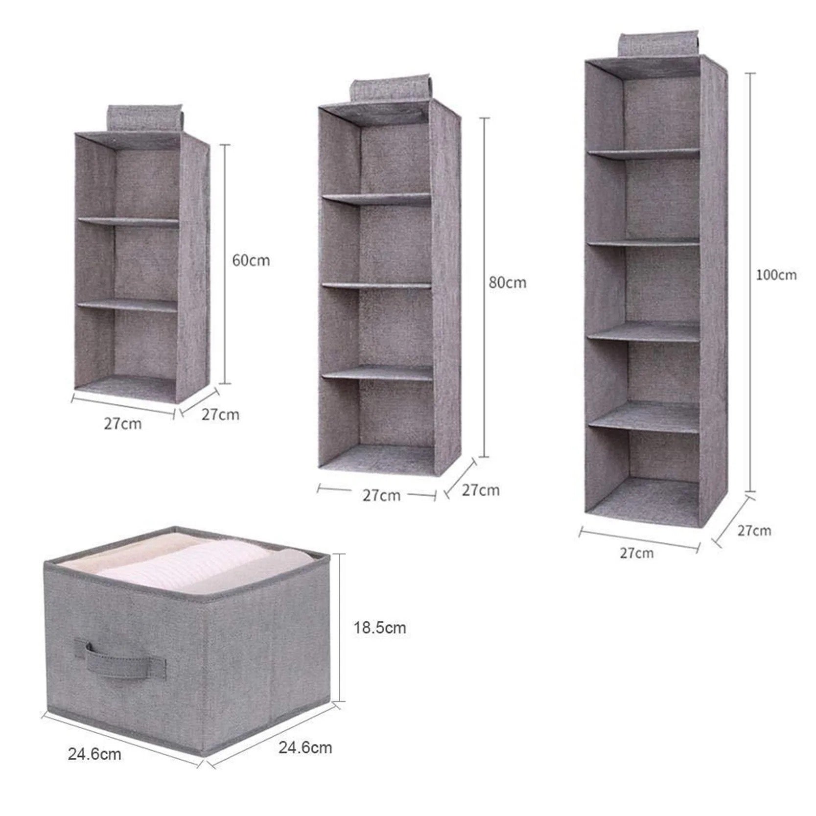 Wardrobe Clothes Storage Bags - Hanging Closet Organizer Shelf for Closet