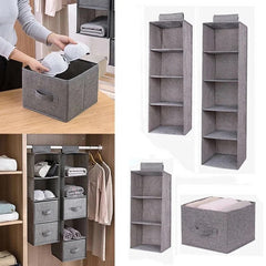 Wardrobe Clothes Storage Bags - Hanging Closet Organizer Shelf for Closet