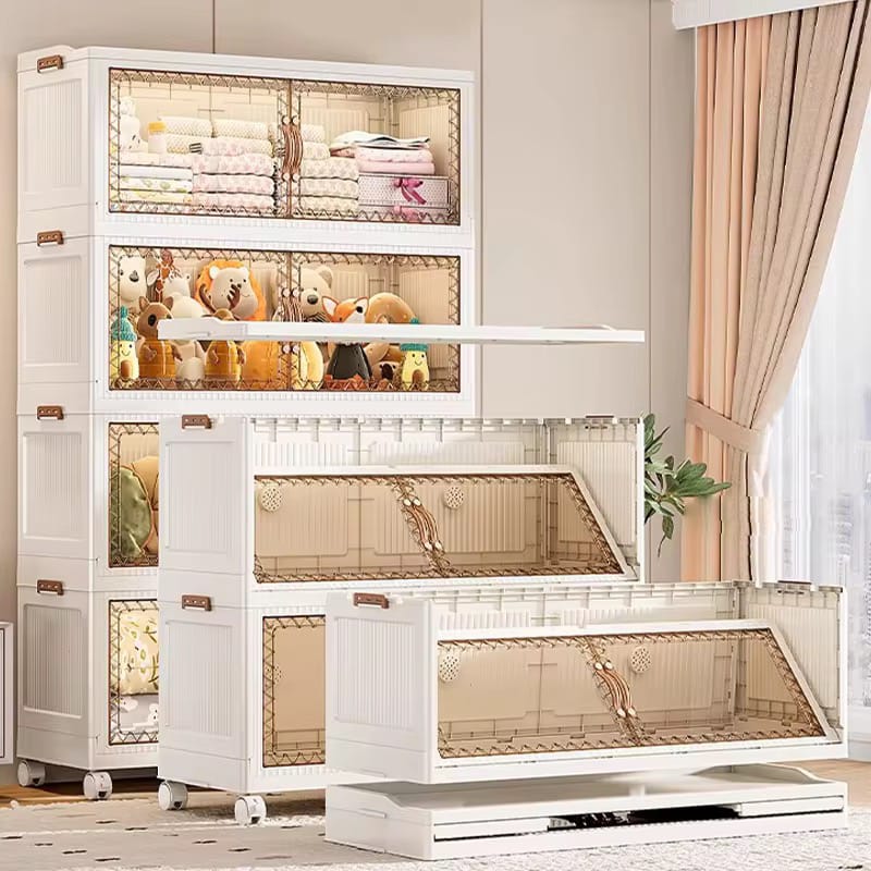 Wardrobe Storage Cabinet, Multi-purpose Shelf Rack, Household Closet Organizer Containers