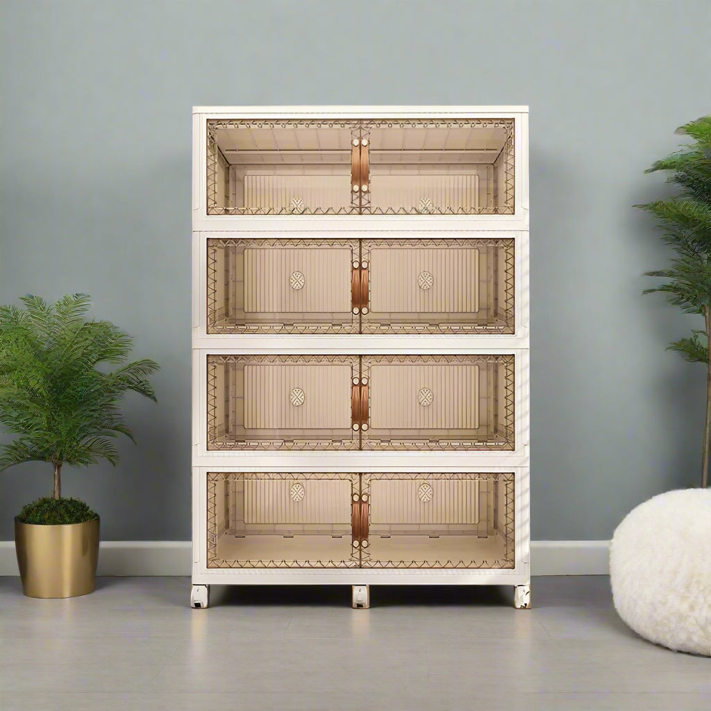 Wardrobe Storage Cabinet, Multi-purpose Shelf Rack, Household Closet Organizer Containers