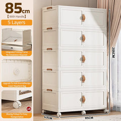 Wardrobe Storage Cabinet, Multi-purpose Shelf Rack, Household Closet Organizer Containers