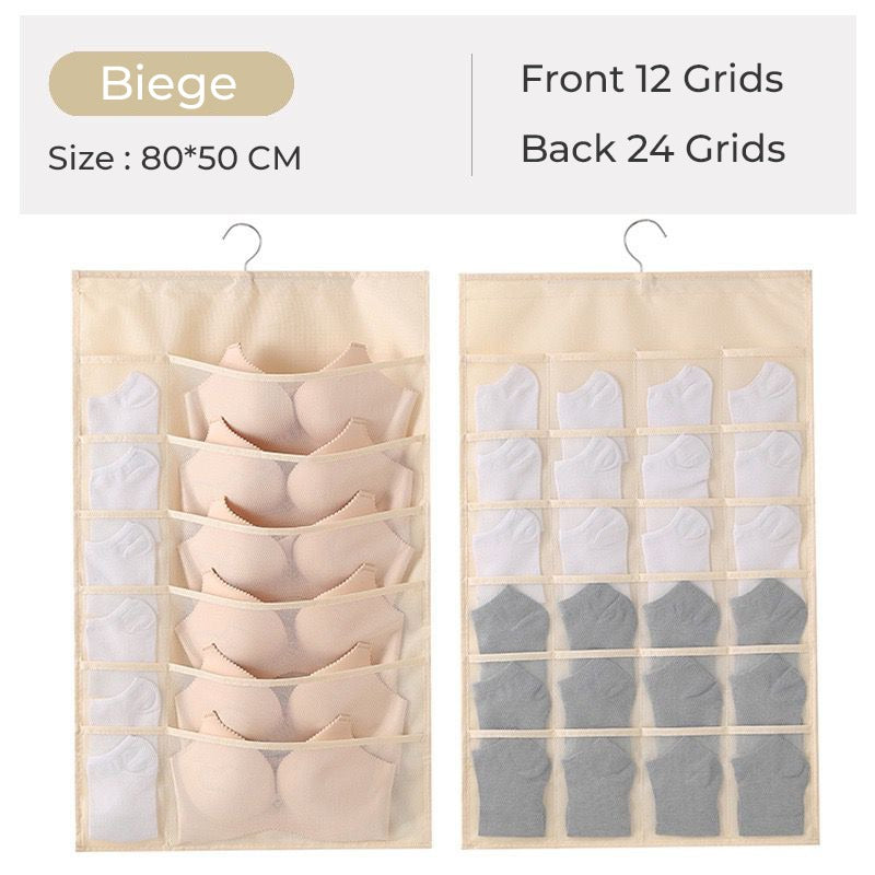 36 Grids Hanging Wardrobe Underwear Garments Organizer