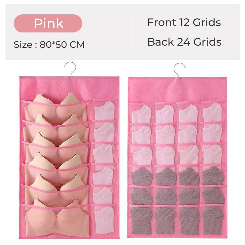36 Grids Hanging Wardrobe Underwear Garments Organizer