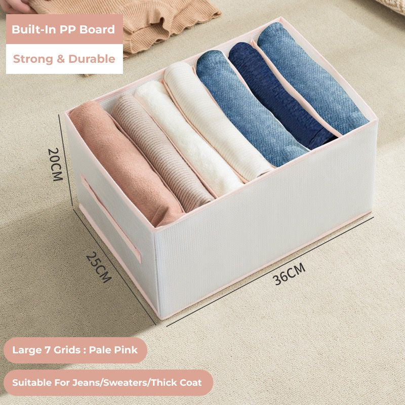 7 Grid Cloth Organizer Wardrobe Storage Box