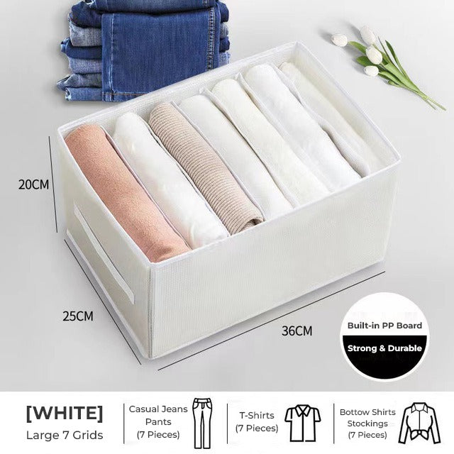 7 Grid Cloth Organizer Wardrobe Storage Box