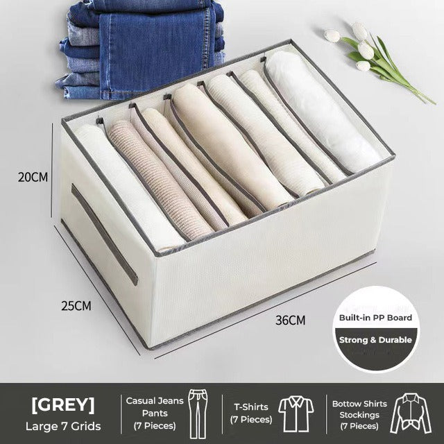 7 Grid Cloth Organizer Wardrobe Storage Box