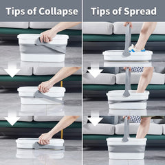 Folding Bucket, 12 L Capacity, for Car Washing, Camping, Installation