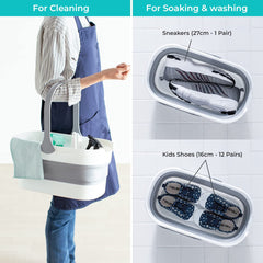 Folding Bucket, 12 L Capacity, for Car Washing, Camping, Installation