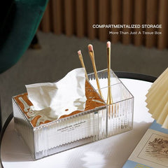 Auto Filling Retro Style Tissue Organizer with Storage Compartment