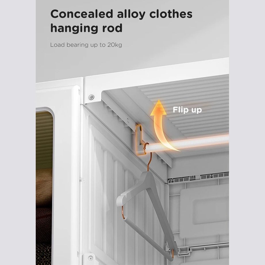 Portable Closet Clothes Wardrobe Storage Organizer with Doors