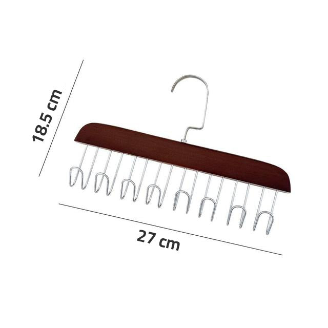 8 Hooks Non-Slip Hanger for Ties Bags Belt Scarves
