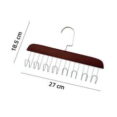 8 Hooks Non-Slip Hanger for Ties Bags Belt Scarves