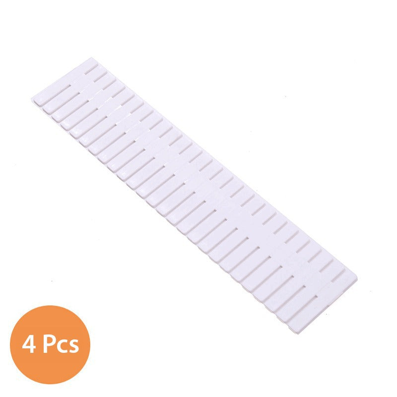4Pcs Adjustable Drawer Dividers - Storage Organizer for Clothes, and Accessories