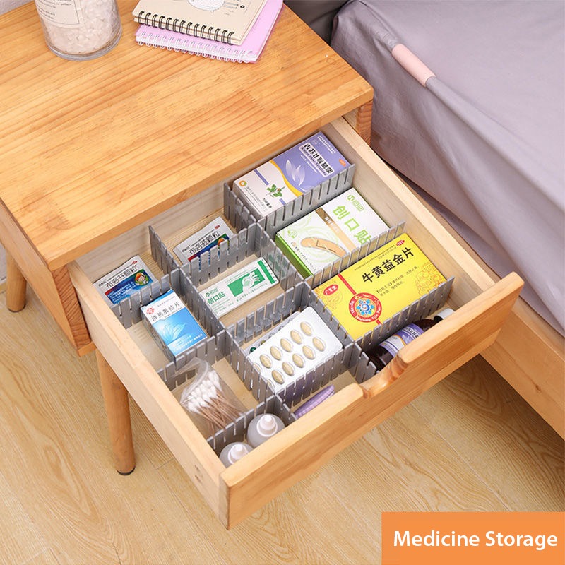 4Pcs Adjustable Drawer Dividers - Storage Organizer for Clothes, and Accessories