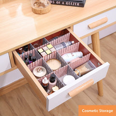 4Pcs Adjustable Drawer Dividers - Storage Organizer for Clothes, and Accessories