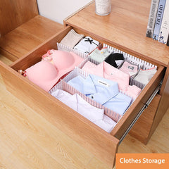 4Pcs Adjustable Drawer Dividers - Storage Organizer for Clothes, and Accessories
