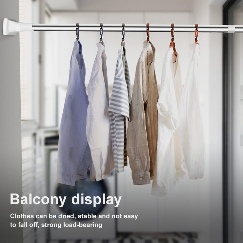 Adjustable Drill-Free Rod - Multi-Purpose Telescopic Curtain and Clothes Hanger Rod