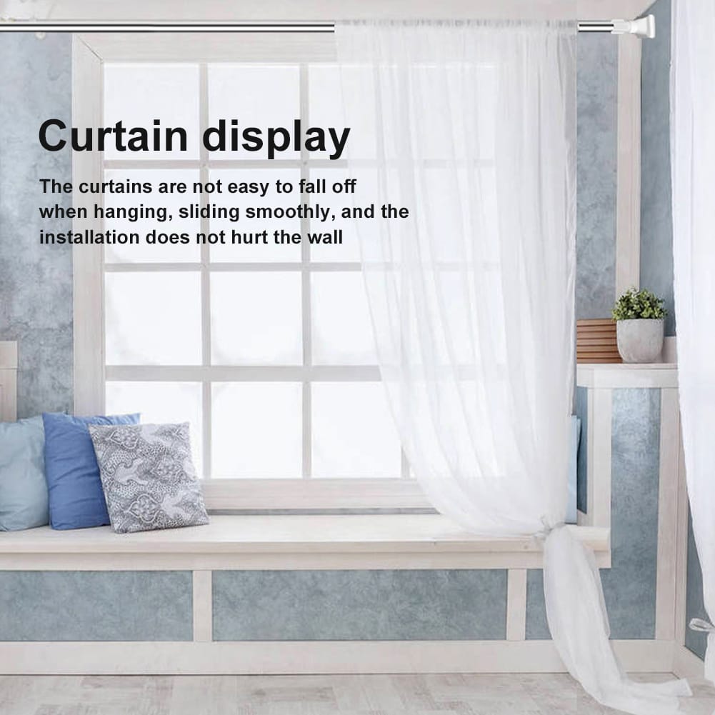 Adjustable Drill-Free Rod - Multi-Purpose Telescopic Curtain and Clothes Hanger Rod