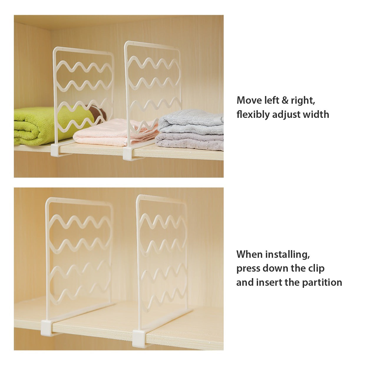 Multifunctional Wardrobe Separation Board - Shelf Dividers for Closet Organization [2 Pcs]