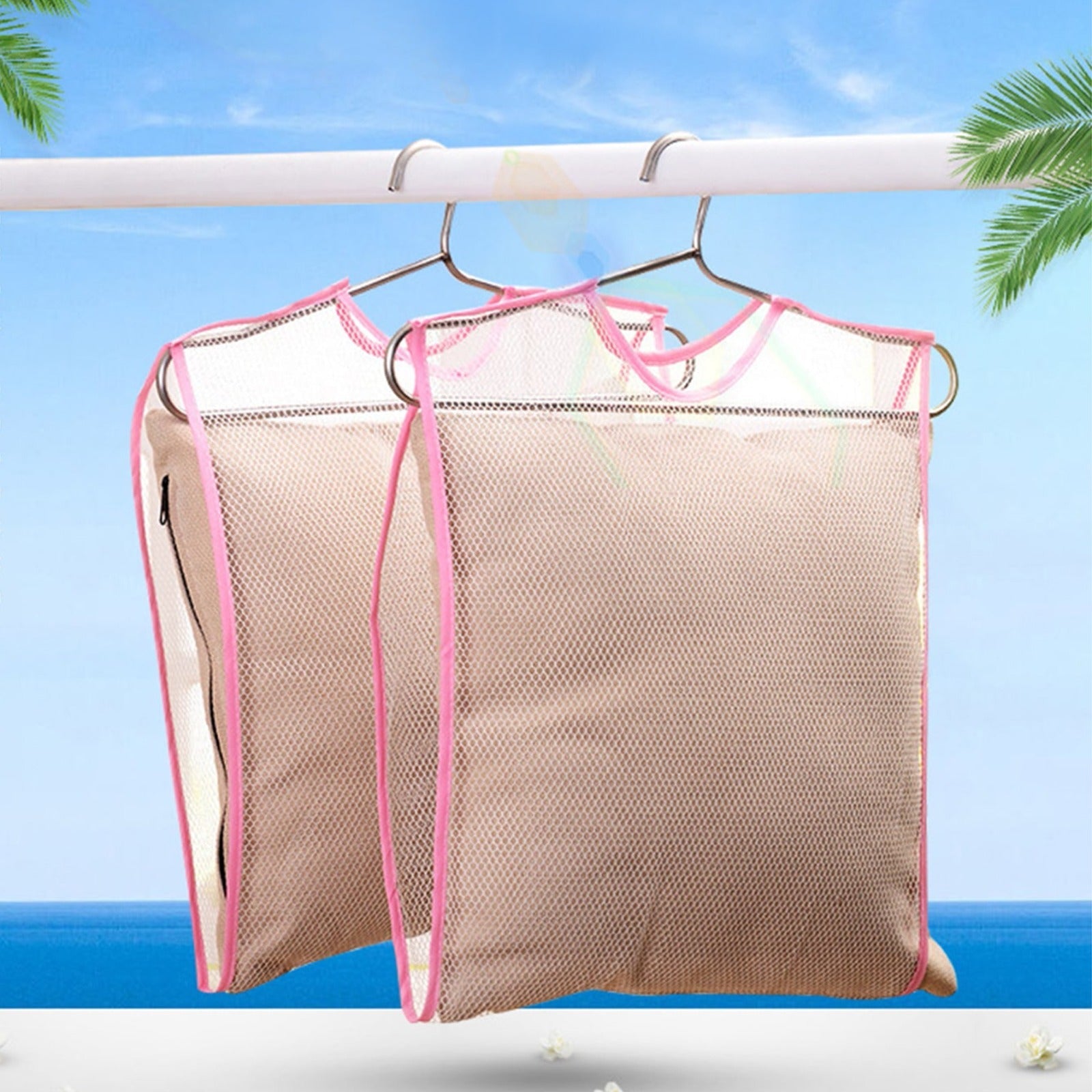 Toy and Pillow Drying Net - 4Pcs Foldable Breathable Mesh Bag