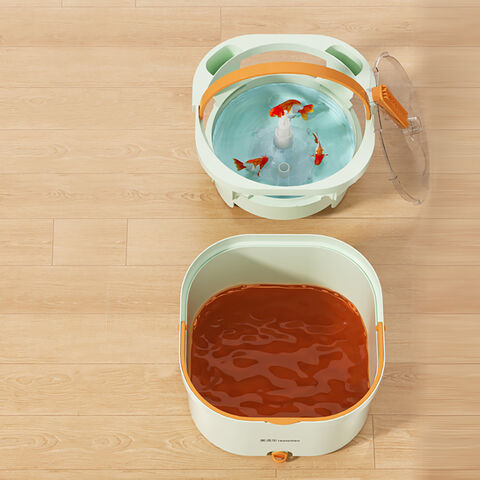 Spin Mop and Bucket - 360° Rotation, Flat Mop with 6 Pads
