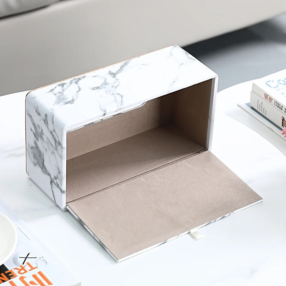 Rectangular Tissue Box Holder - Decorative Tissue Paper Dispenser for Home, Bedroom