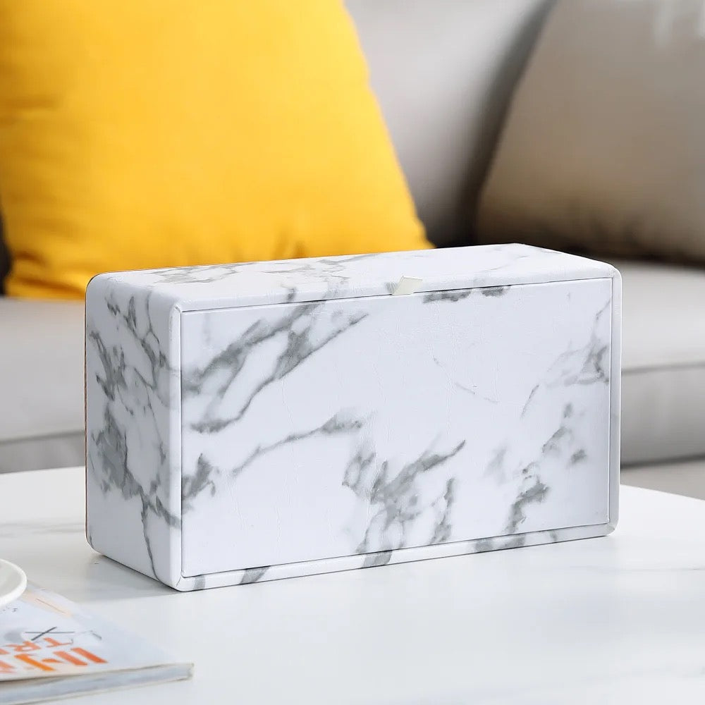 Rectangular Tissue Box Holder - Decorative Tissue Paper Dispenser for Home, Bedroom