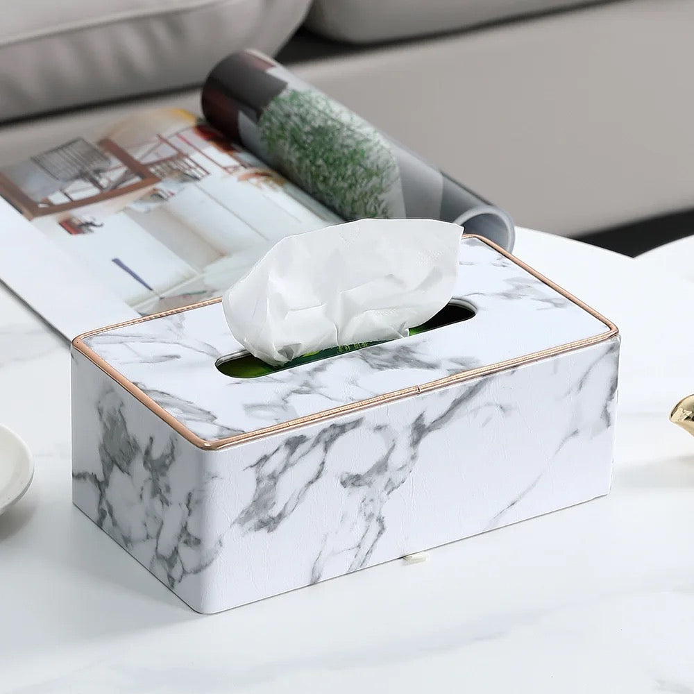 Rectangular Tissue Box Holder - Decorative Tissue Paper Dispenser for Home, Bedroom