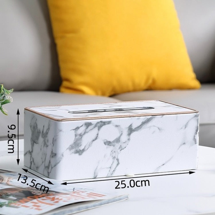 Rectangular Tissue Box Holder - Decorative Tissue Paper Dispenser for Home, Bedroom