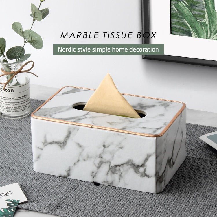 Rectangular Tissue Box Holder - Decorative Tissue Paper Dispenser for Home, Bedroom