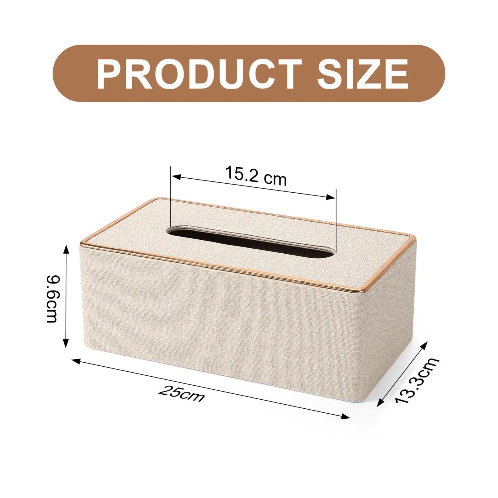 Rectangular Tissue Box Holder - Decorative Tissue Paper Dispenser for Home, Bedroom