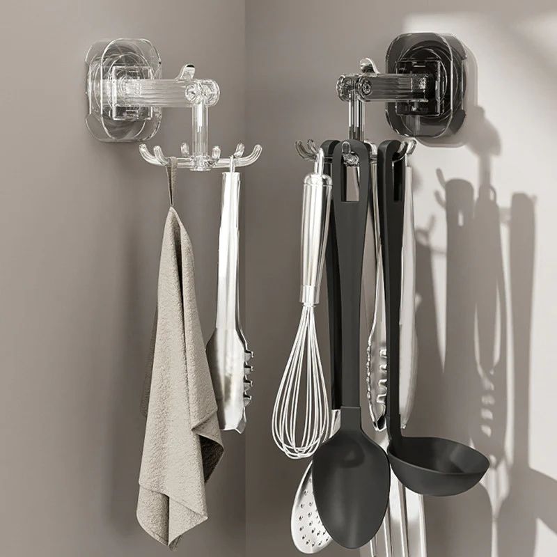 360° Rotatable Suction Cup Hook - Shower Organizer Hook for Bathroom, Kitchen