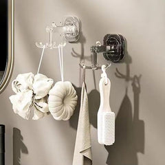360° Rotatable Suction Cup Hook - Shower Organizer Hook for Bathroom, Kitchen
