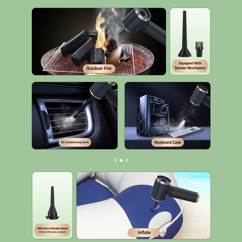 Portable Handheld Wireless Vacuum Cleaner with Suction and Blowing, Multipurpose Dual Vacuum Cleaner