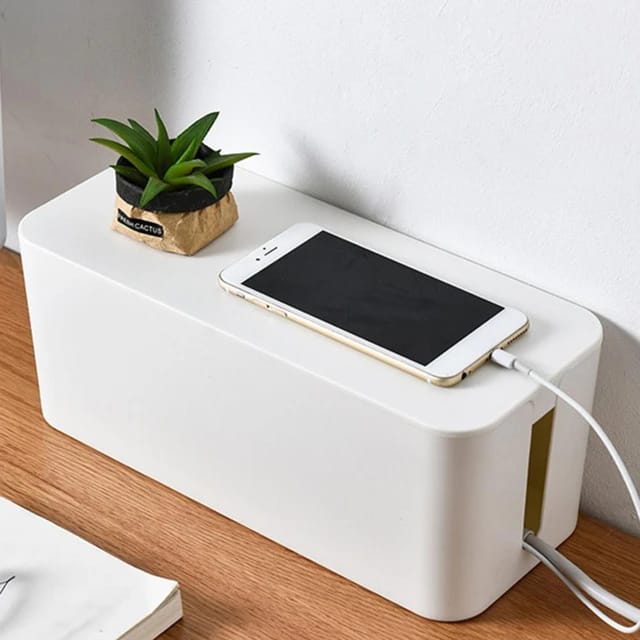 Cable Organizer Box, Extension Socket Storage Box For Desktop, Cable Hiding Box, Household Cord Organizer