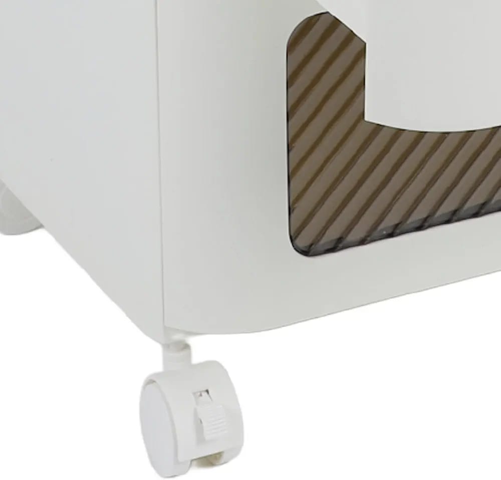 Rolling Storage Rack Cabinet with Drawers, Multi-functional Movable Cart Shelf Organizer