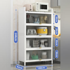 Kitchen Pantry Storage Cabinet Cupboard, Multi-Layer Organizer Shelf Rack
